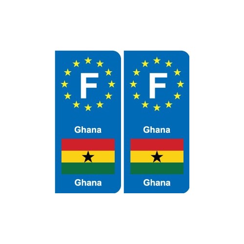 F Europe Ghana autocollant plaque