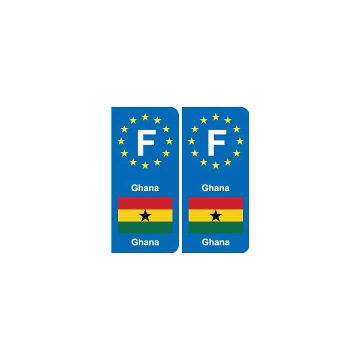 F Europe Ghana autocollant plaque
