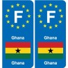 F Europe Ghana autocollant plaque