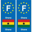 F Europe Ghana autocollant plaque