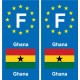F Europe Ghana autocollant plaque