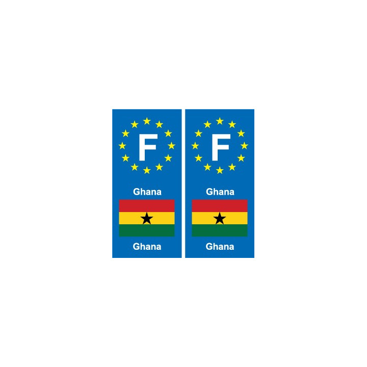 F Europe Ghana autocollant plaque