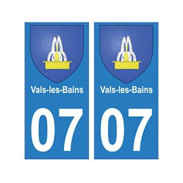 07 Vals-les-Bains ville autocollant plaque