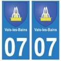 07 Vals-les-Bains ville autocollant plaque