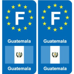 F Europe Guatemala autocollant plaque