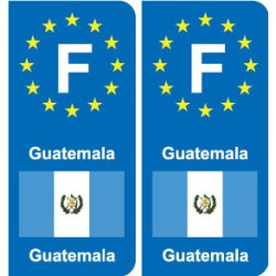 F Europe Guatemala autocollant plaque