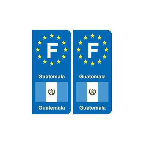 F Europe Guatemala autocollant plaque