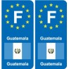 F Europe Guatemala autocollant plaque