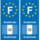 F Europe Guatemala autocollant plaque