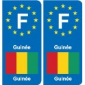 F Europe Guinée Guinea autocollant plaque
