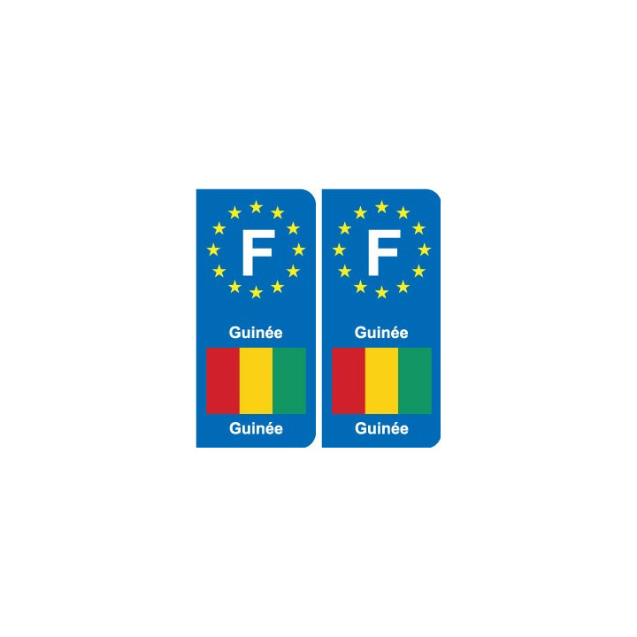 F Europe Guinée Guinea autocollant plaque