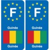 F Europe Guinée Guinea autocollant plaque