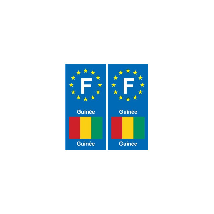 F Europe Guinée Guinea autocollant plaque