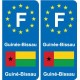 F Europe Guinée Bissau Guinea Bissau autocollant plaque