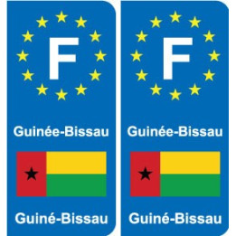 F Europe Guinée Bissau Guinea Bissau autocollant plaque