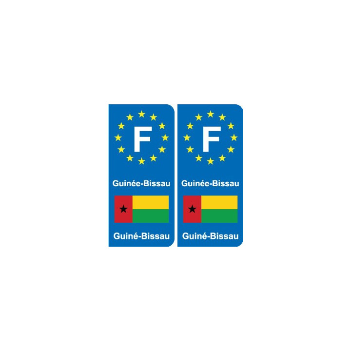 F Europe Guinée Bissau Guinea Bissau autocollant plaque