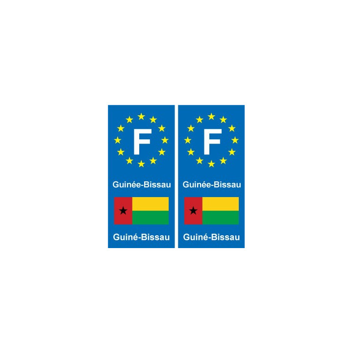 F Europe Guinée Bissau Guinea Bissau autocollant plaque
