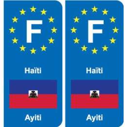 F Europe Haïti Haiti autocollant plaque