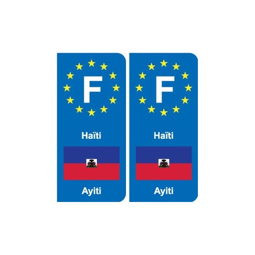F Europe Haïti Haiti autocollant plaque