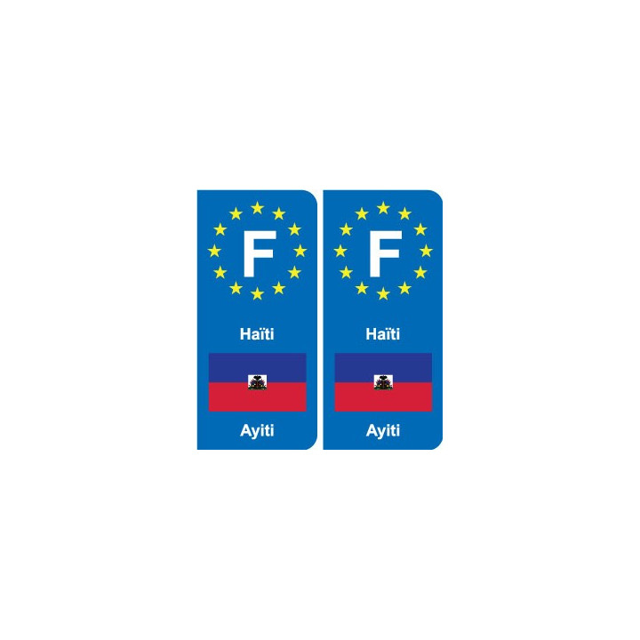 F Europe Haïti Haiti autocollant plaque
