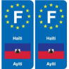 F Europe Haïti Haiti autocollant plaque