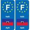F Europe Haïti Haiti autocollant plaque