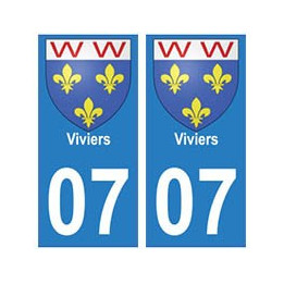 07 Viviers ville autocollant plaque