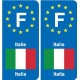 F Europe  Italie Italy autocollant plaque