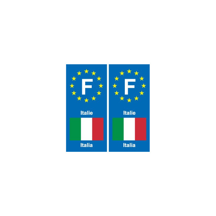 F Europe  Italie Italy autocollant plaque