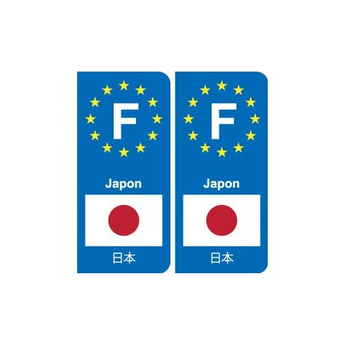 F Europe Japon Japan autocollant plaque