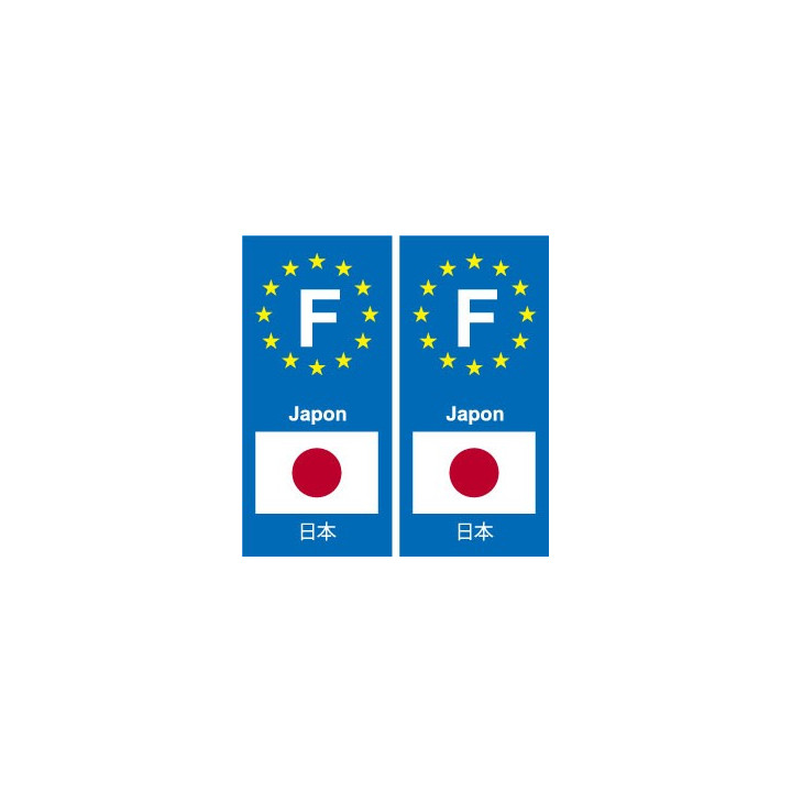 F Europe Japon Japan autocollant plaque