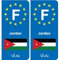 F Europe Jordan autocollant plaque