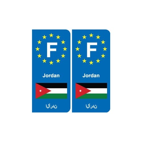 F Europe Jordan autocollant plaque