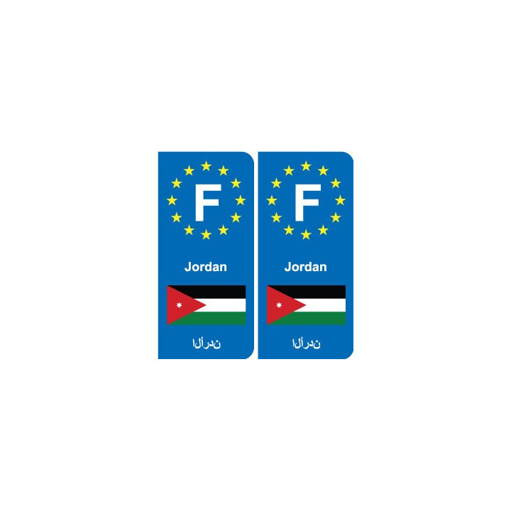 F Europe Jordan autocollant plaque