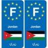 F Europe Jordan autocollant plaque