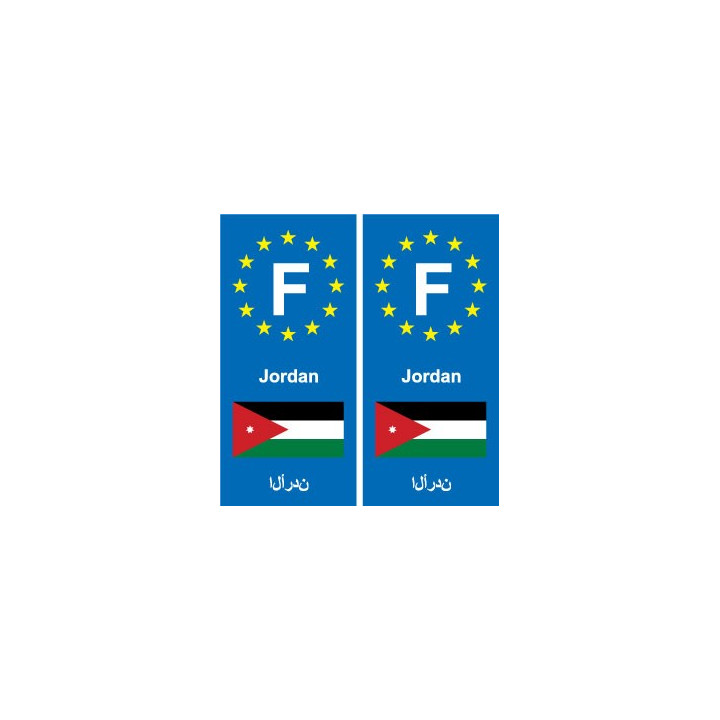 F Europe Jordan autocollant plaque