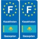 F Europe  Kazakhstan autocollant plaque