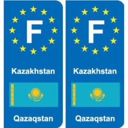 F Europe  Kazakhstan autocollant plaque