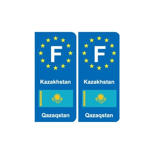 F Europe  Kazakhstan autocollant plaque