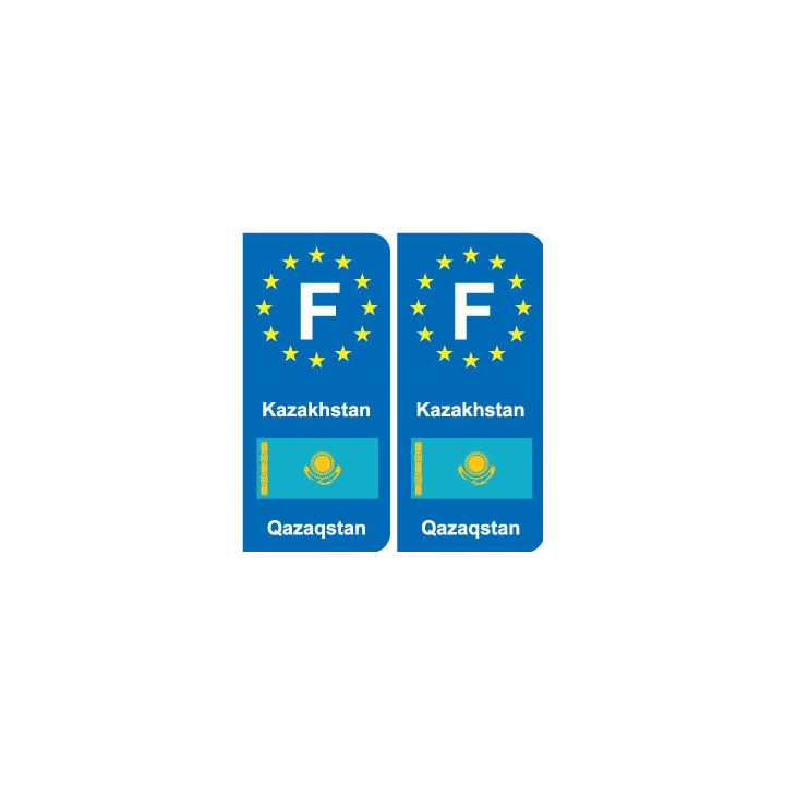 F Europe  Kazakhstan autocollant plaque