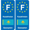 F Europe  Kazakhstan autocollant plaque