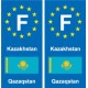 F Europe  Kazakhstan autocollant plaque