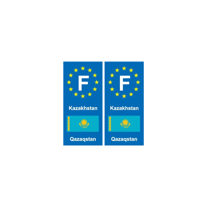 F Europe  Kazakhstan autocollant plaque