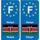 F Europe Kenya autocollant plaque