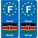 F Europe Kenya autocollant plaque