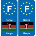 F Europe Kenya autocollant plaque