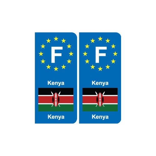 F Europe Kenya autocollant plaque