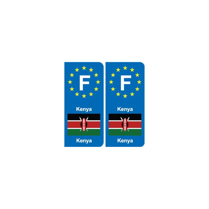 F Europe Kenya autocollant plaque