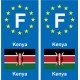 F Europe Kenya autocollant plaque
