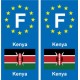 F Europe Kenya autocollant plaque